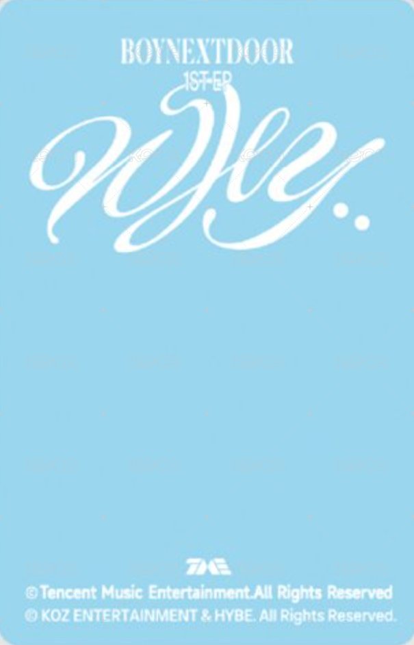 WHY.. QQ音樂 AR語音卡 星光卡  背面