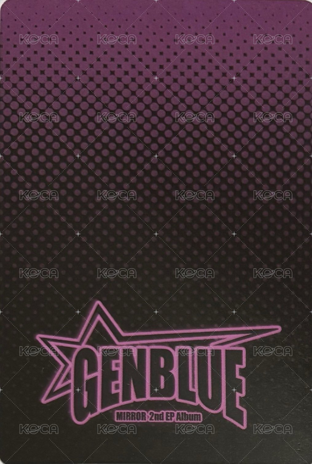 2nd EP Album - MIRROR 專輯卡 PB ver. 背面