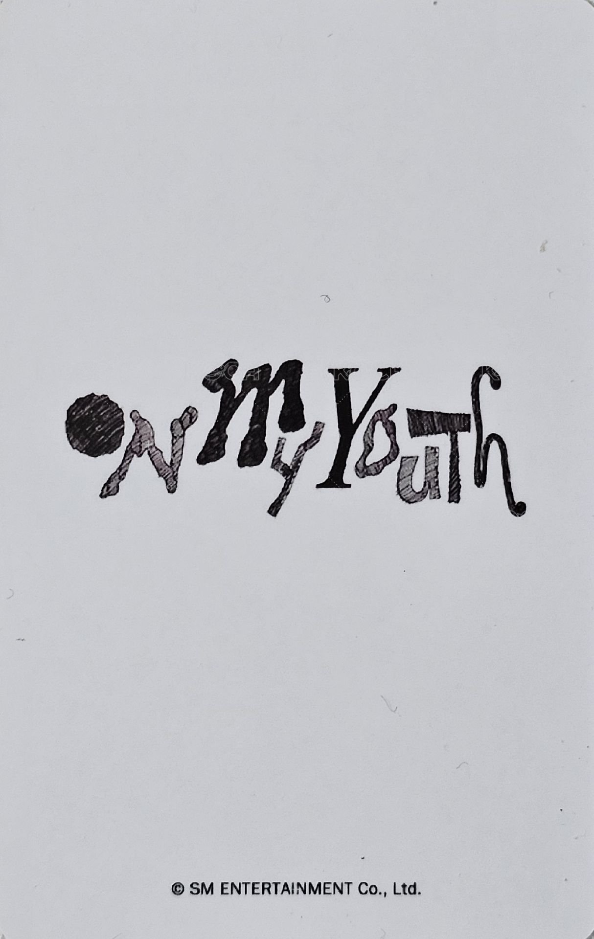 On My Youth 遺憾效應 kms 簽售卡  背面