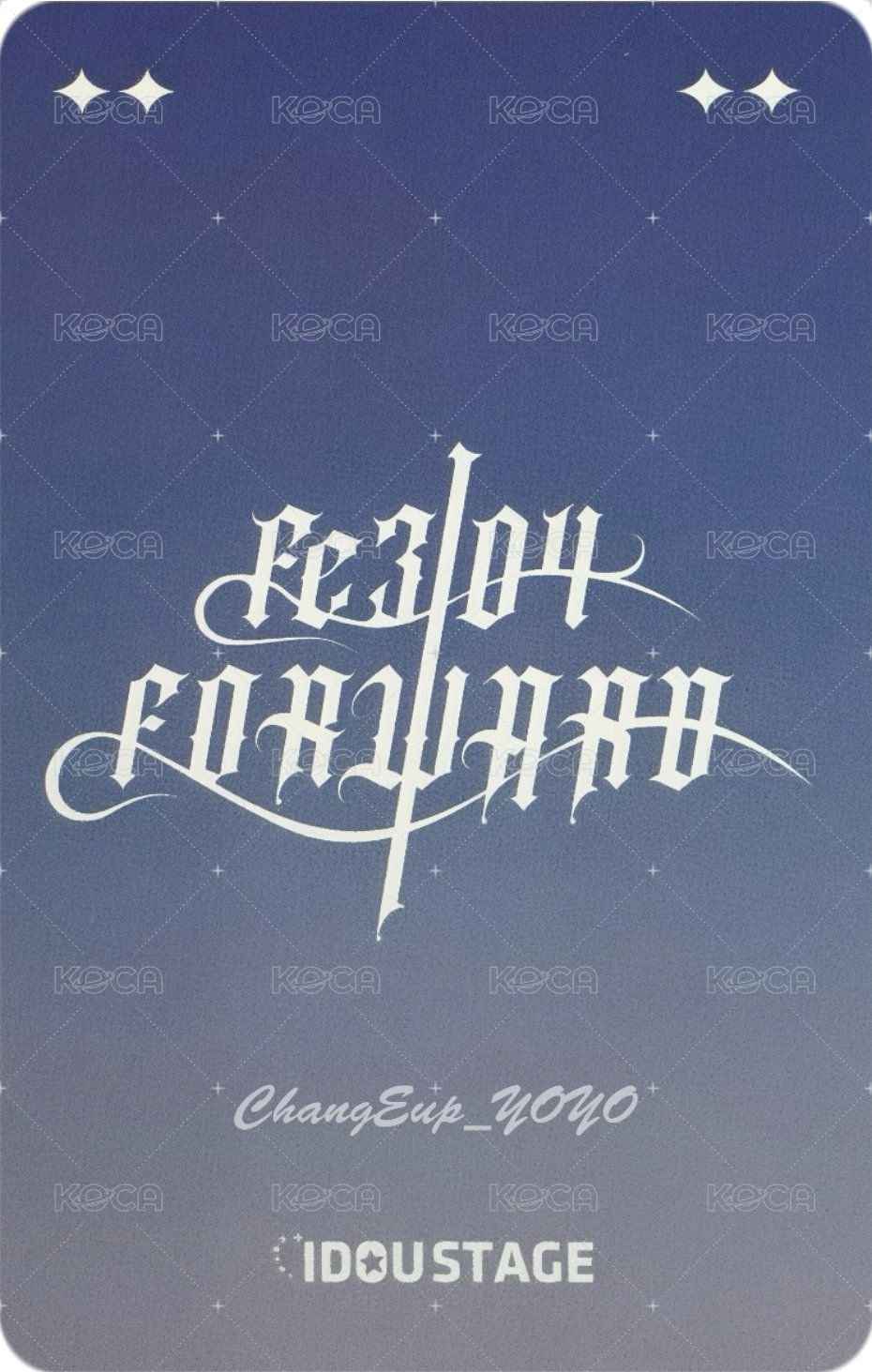 FORWARD 愛豆驛站 簽售卡 丸子 背面