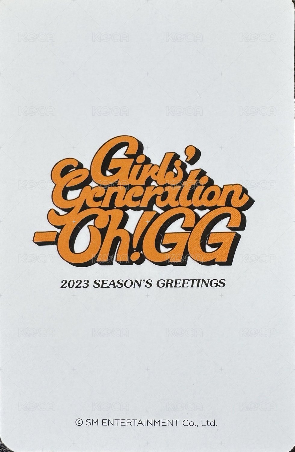 2023年曆 sm 特典卡  背面