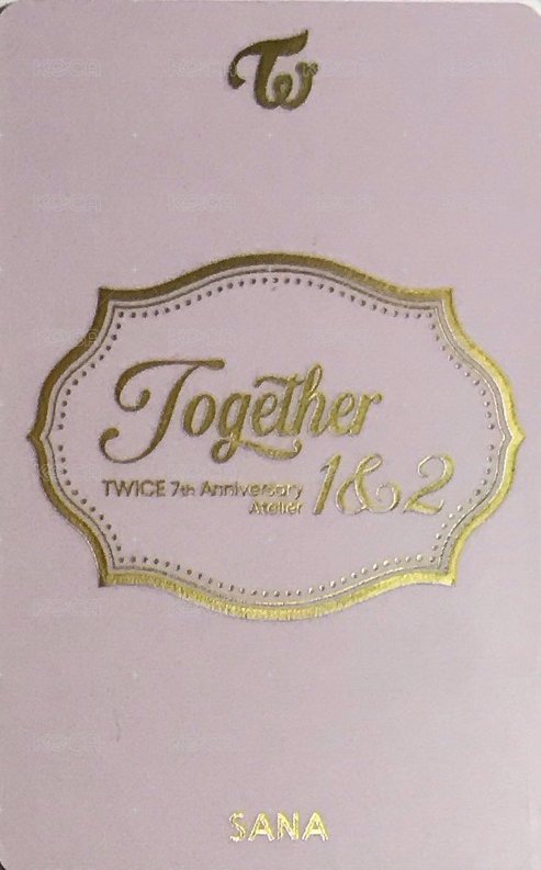 七週年 jyp 幸運卡  背面