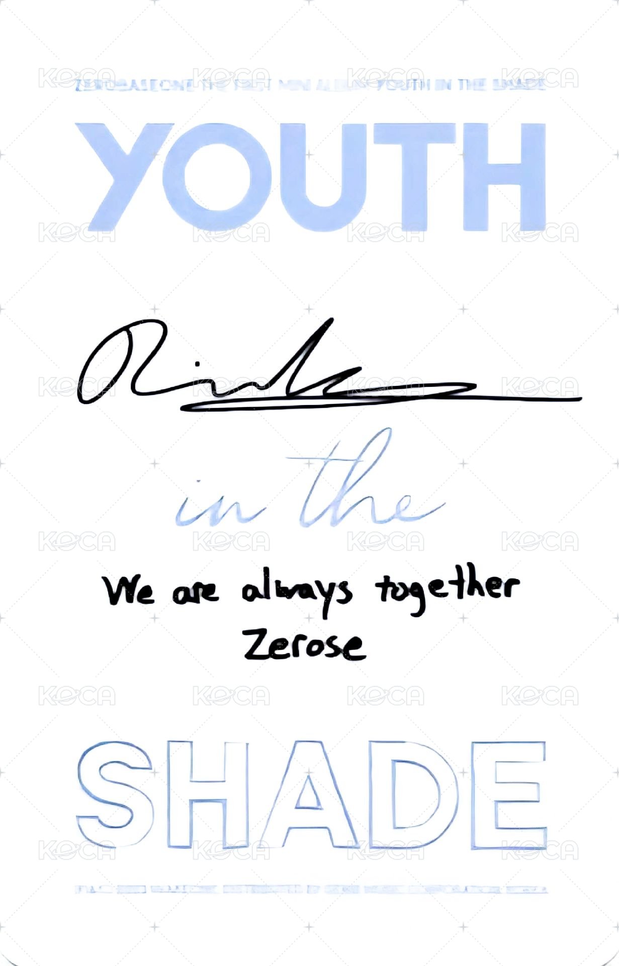 迷一 專輯卡 YOUTH ver. 背面