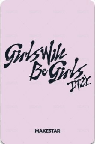 GWBG ms 預售 特典卡  背面