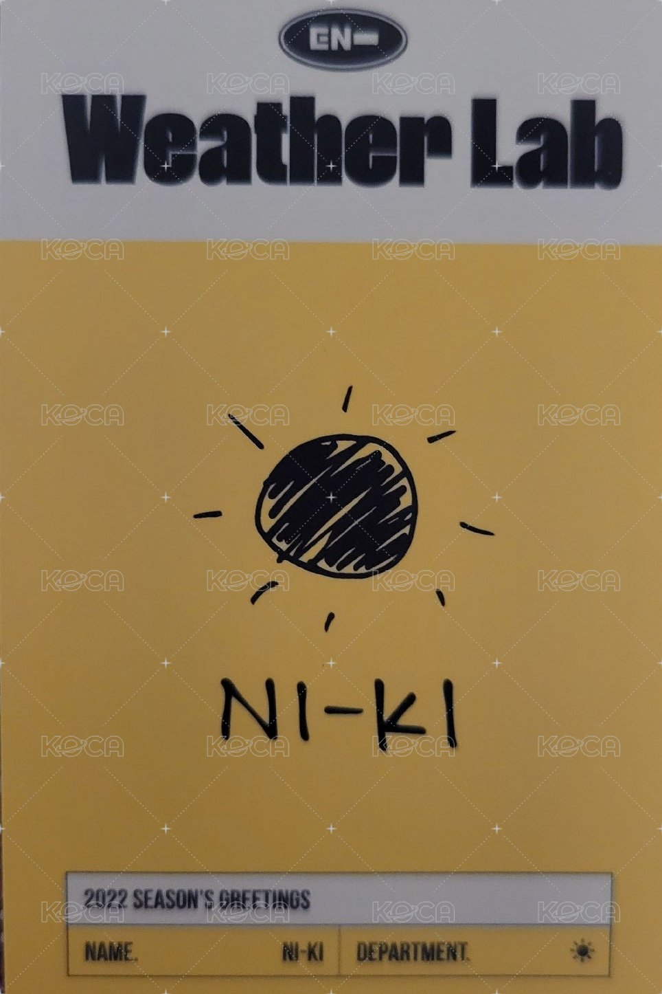 22年曆 年曆卡 22年曆力 背面