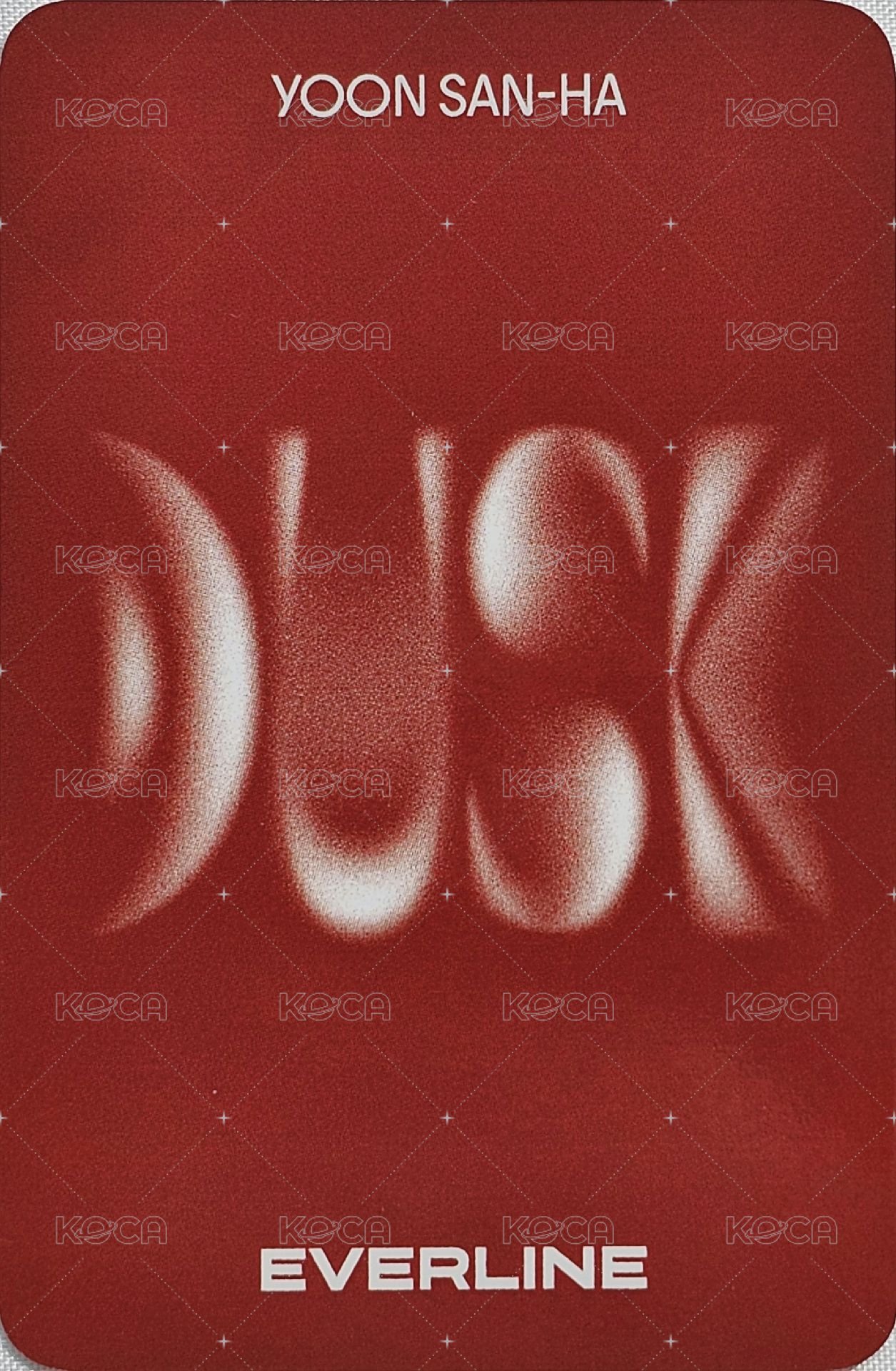 DUSK el fs 5.0 簽售卡  背面