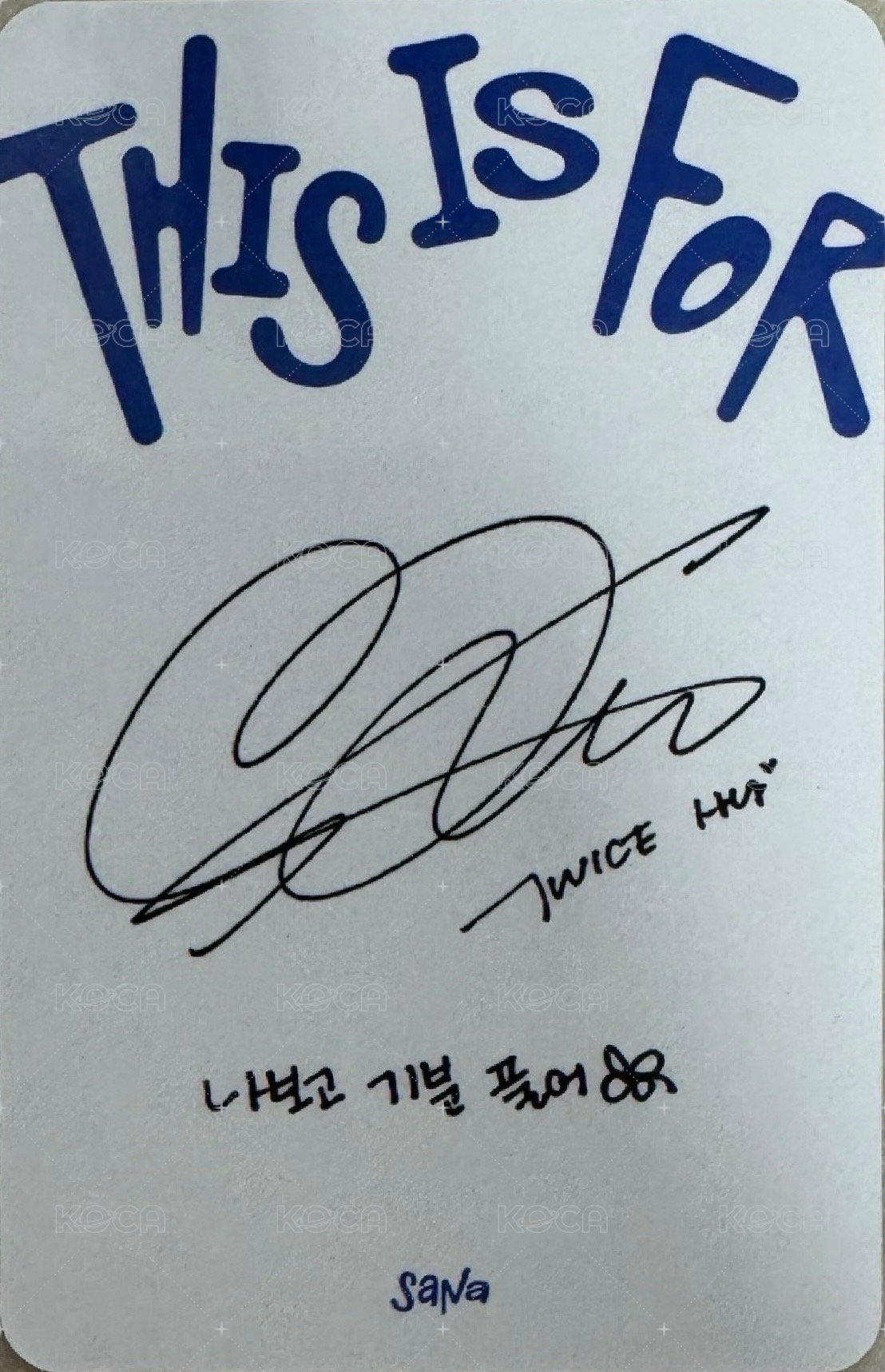 正規四 專輯卡 is ver. 背面