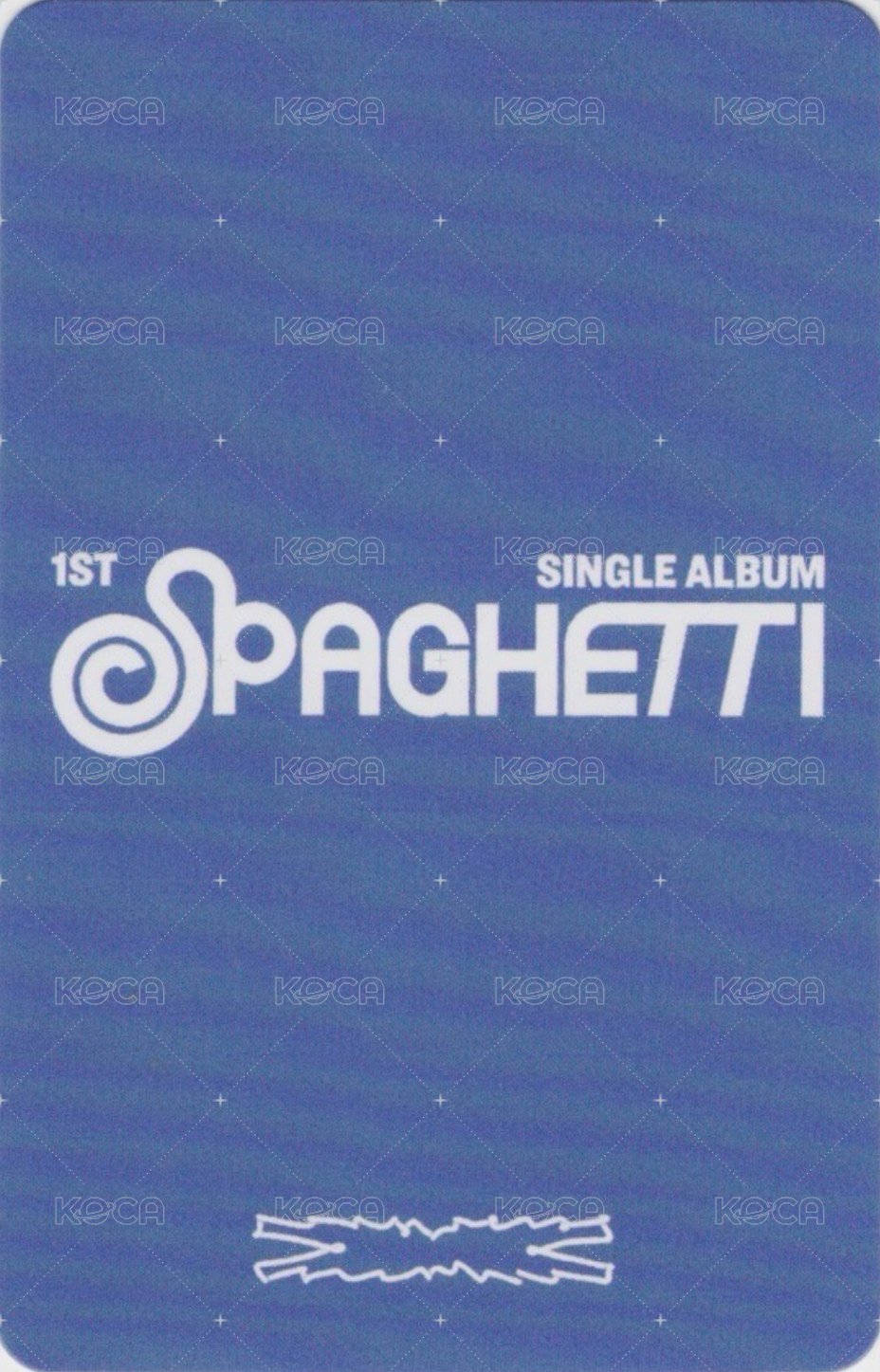 SPAGHETTI am 單封預售 特典卡  背面