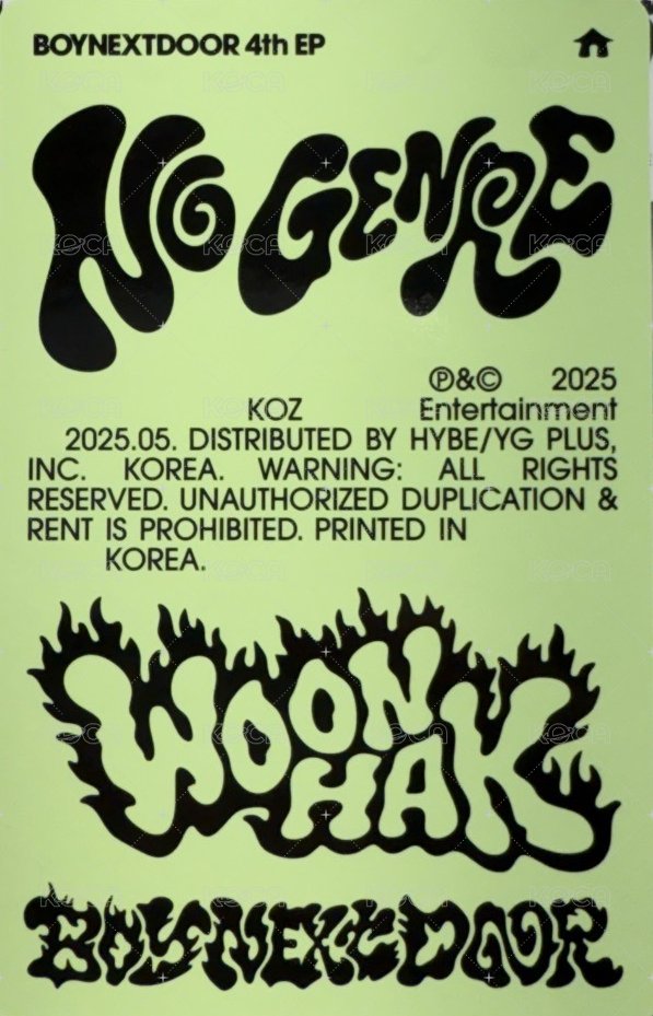 No Genre 專輯卡 No Limit ver.6 背面