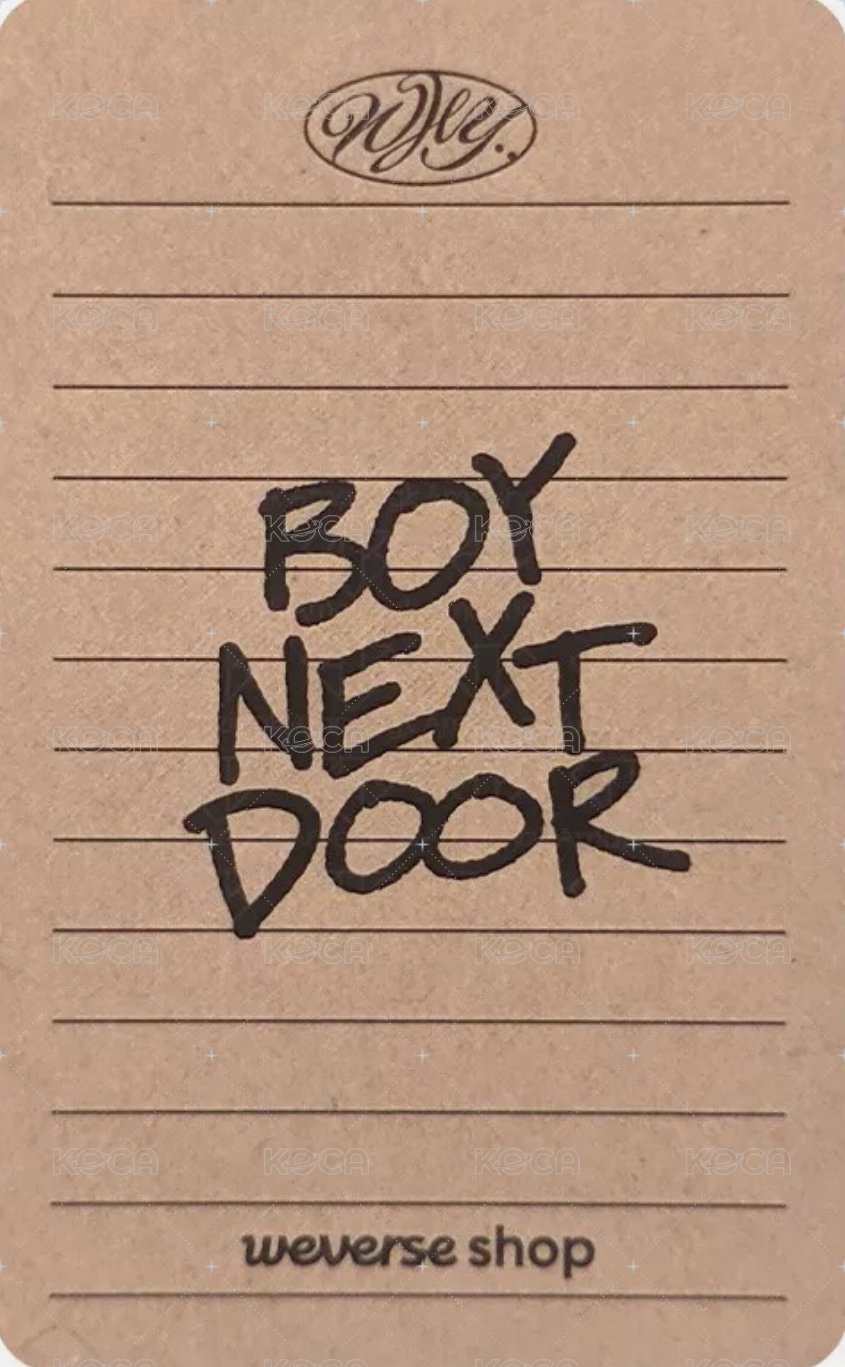 WHY.. wvs 特典卡 Letter ver. 特典 6 背面