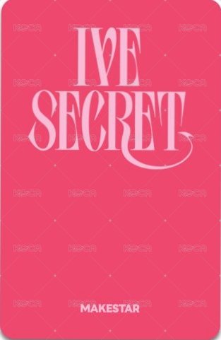 IVE SECRET ms 1.0  特典卡 對鏡ver. 背面