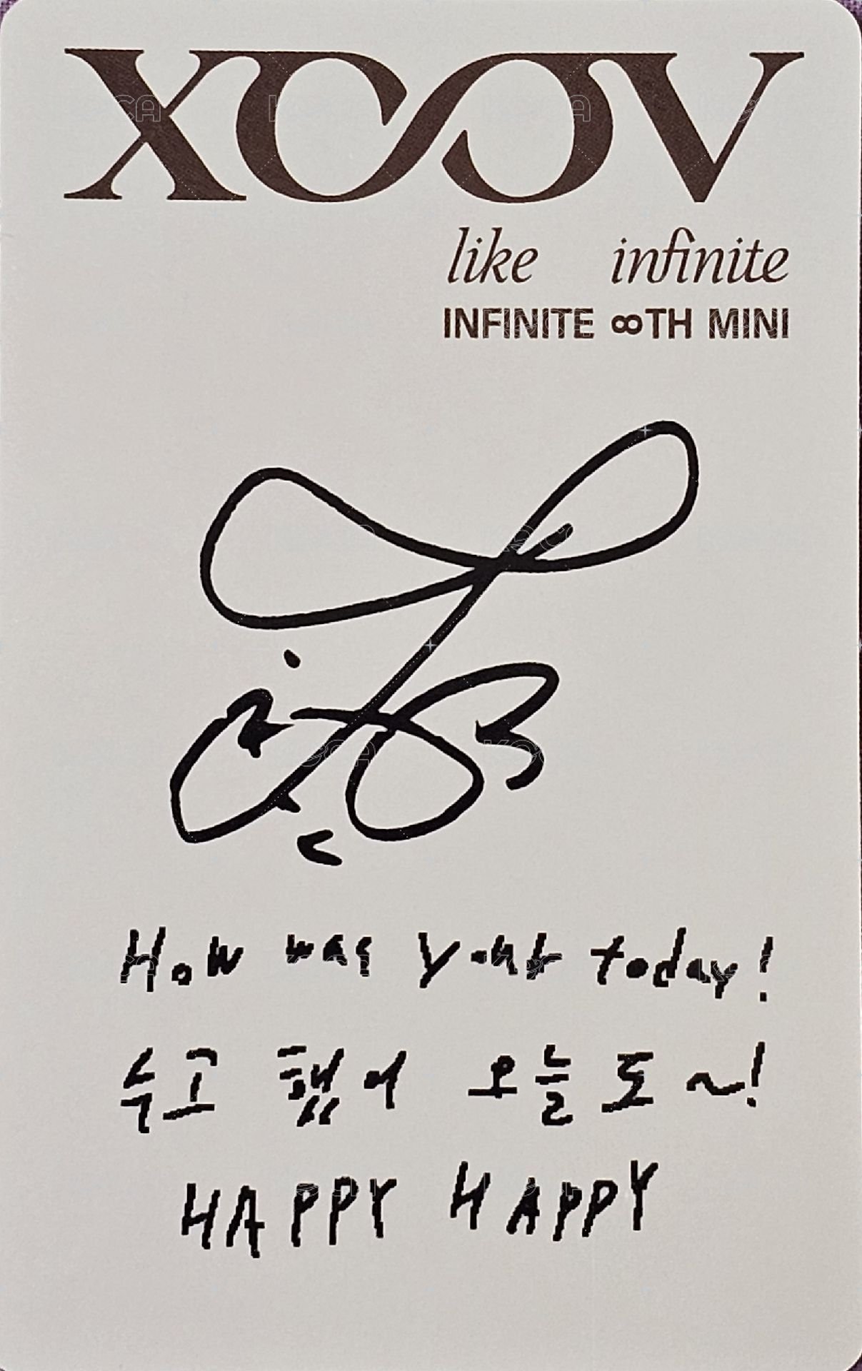 LIKE INFINITE 專輯卡 週年版 背面