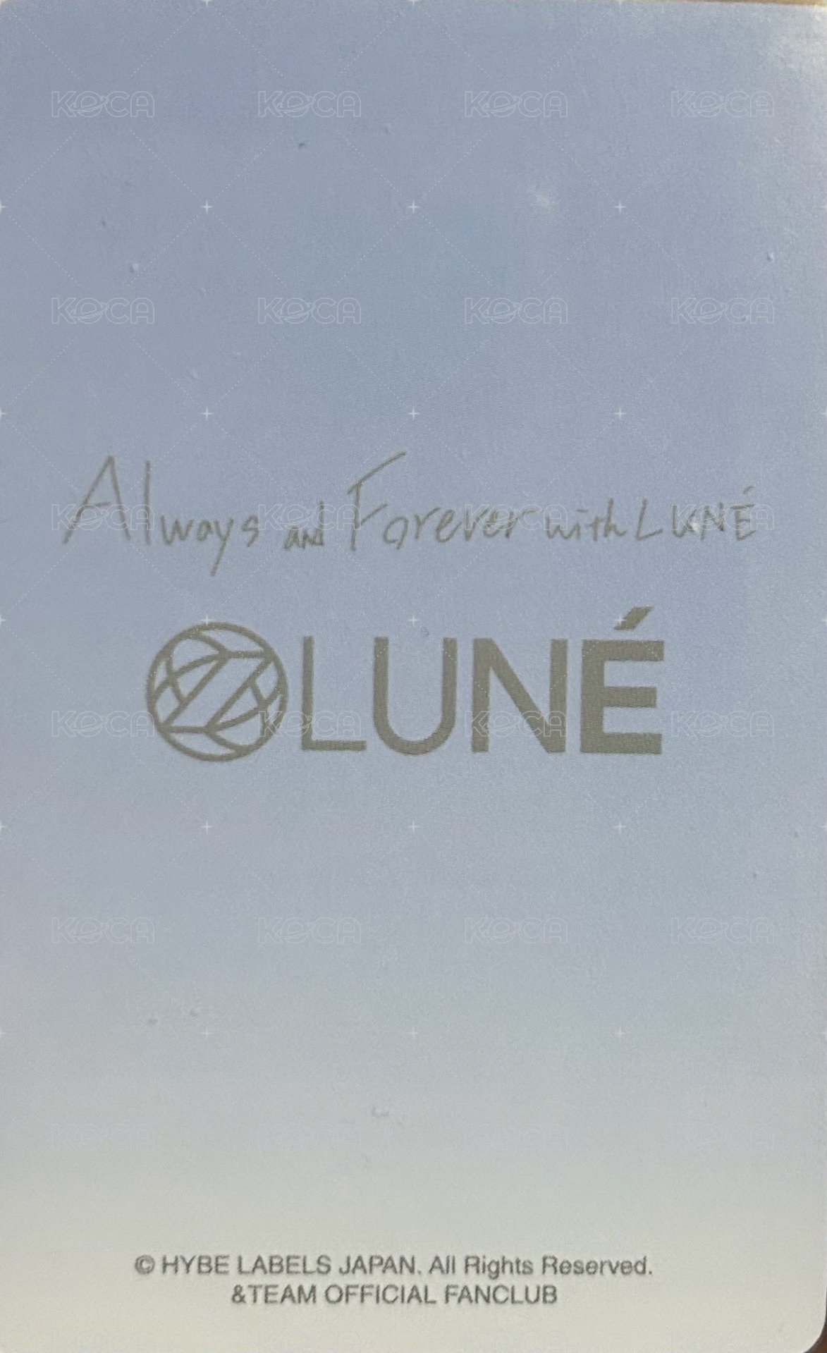 Other 會員禮卡 FC日咖續會卡 背面