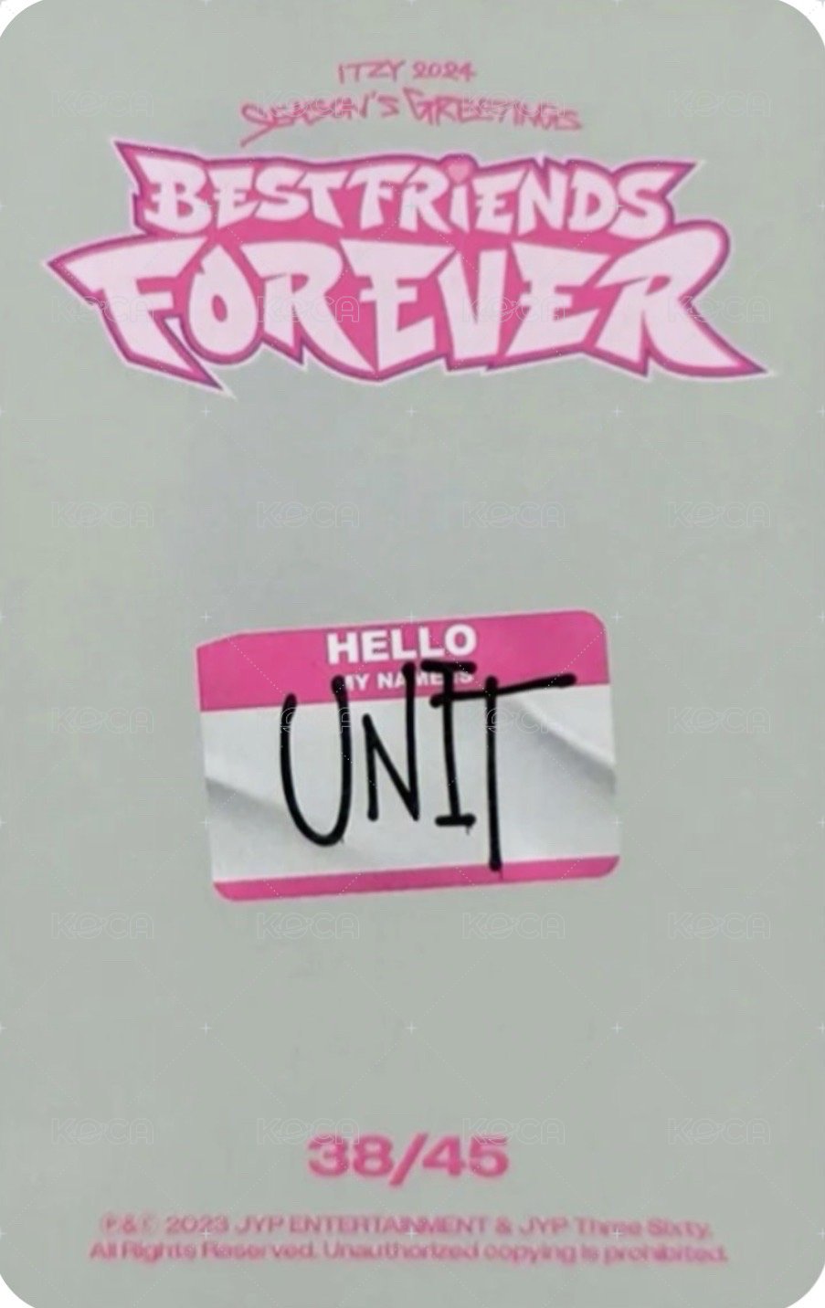 2024年曆 隨機卡 分隊卡 背面