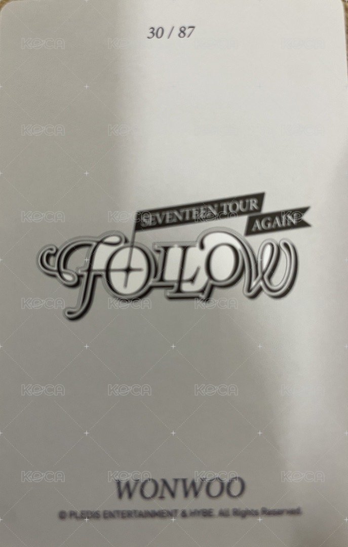 FOLLOW AGAIN 隨機卡 ｜韓通卡包 背面