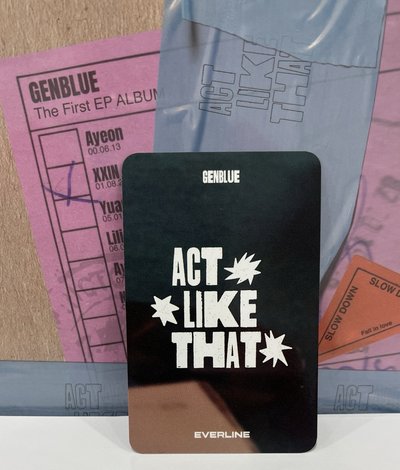 1st EP Album - ACT LIKE THAT el 2.0 線上 簽售卡 곰돌이 ver.+1專