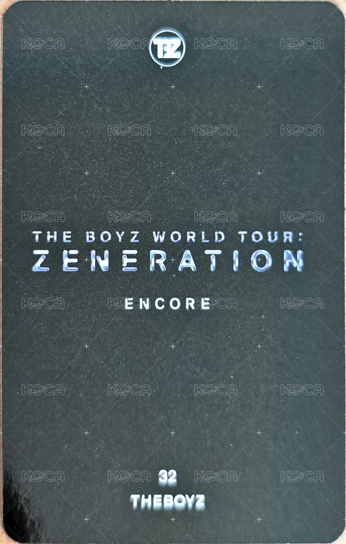 THE BOYZ 2ND WORLD TOUR : ZENERATION – ENCORE 隨機卡  背面
