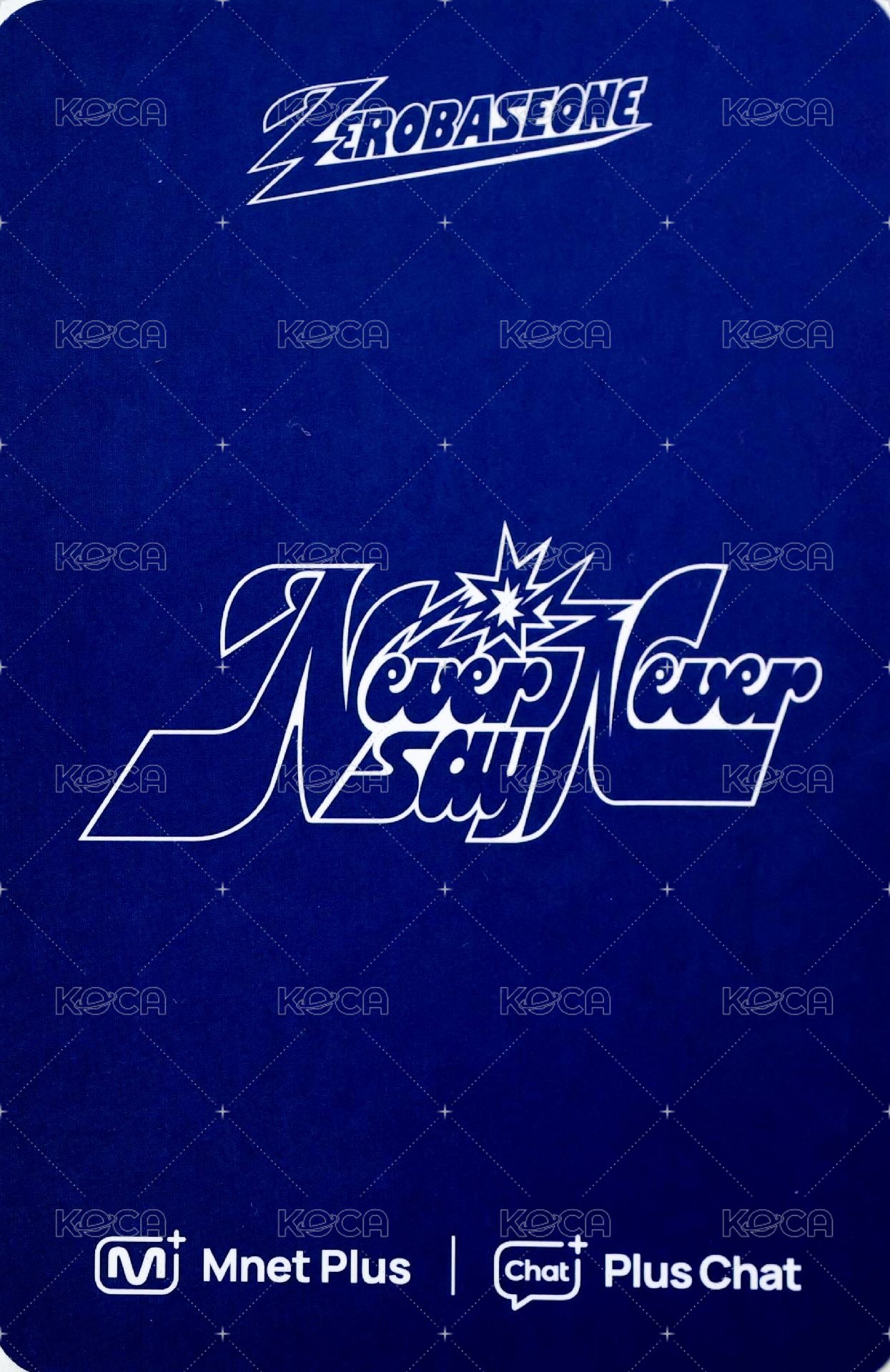 正規一 Plus Chat 特典卡 吸管 ver. 背面