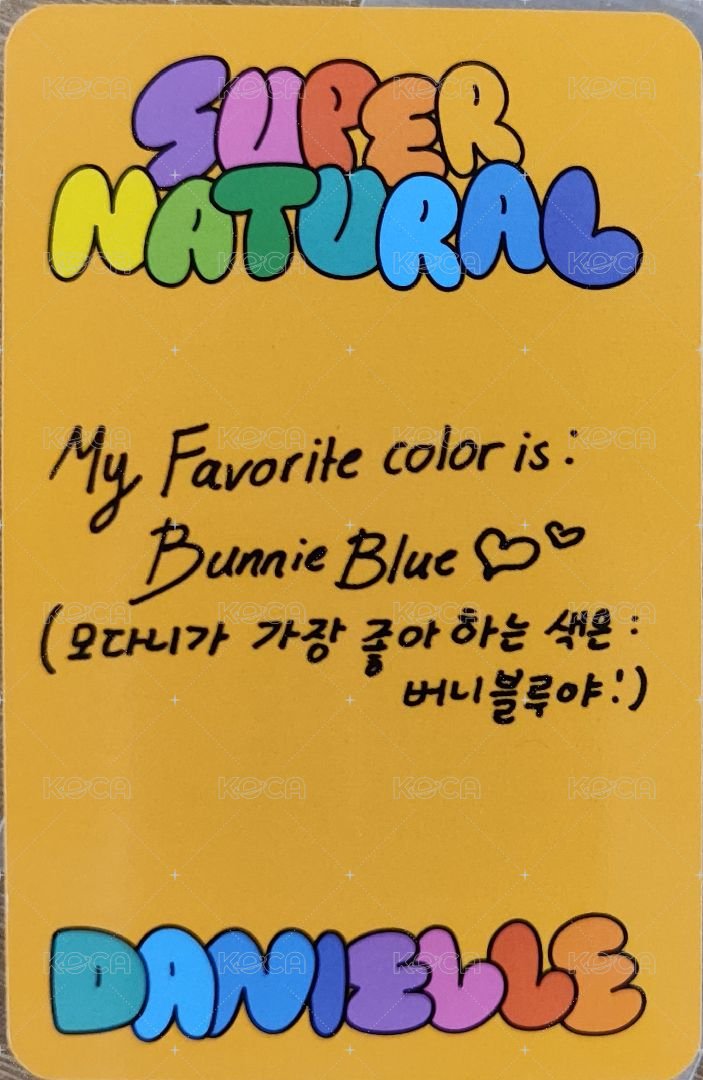 Supernatural 專輯卡 Danielle ver. 背面