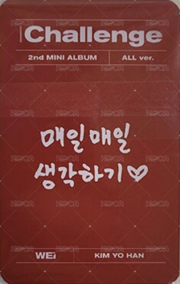 迷你二輯 專輯卡  背面