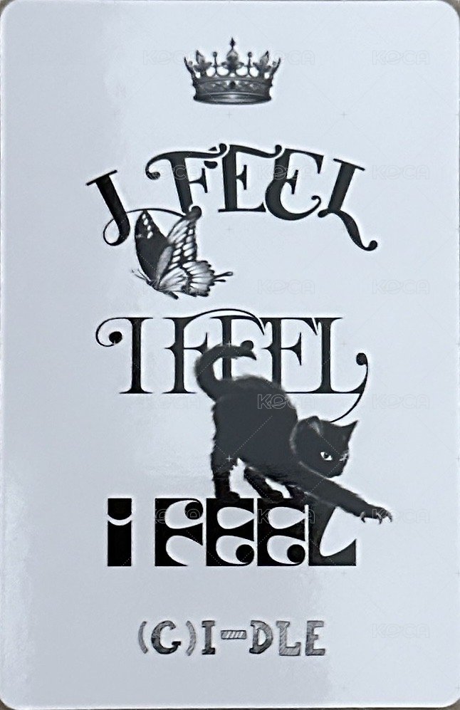 I feel 專輯卡 電子專卡 背面