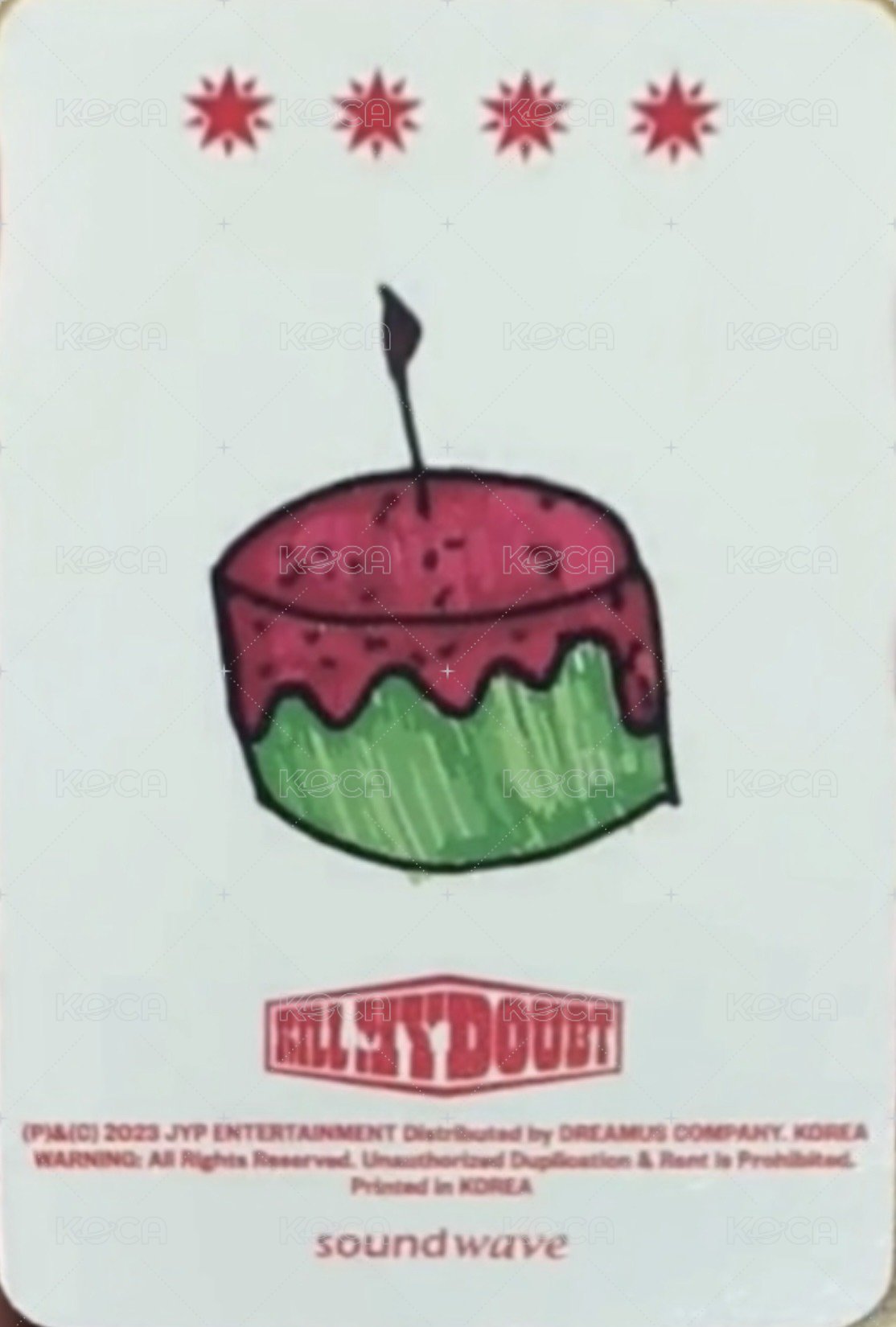 KILL MY DOUBT sw 4.0 簽售卡  背面