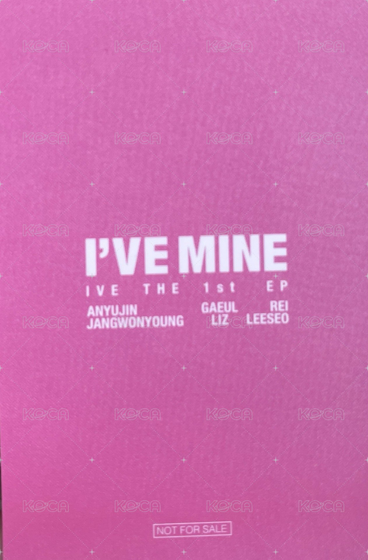 I'VE MINE 塔店 2.0 特典卡  背面