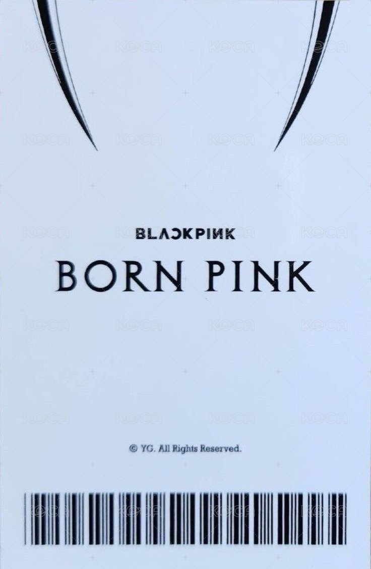 BORN PINK yg 簽售卡 A ver. 背面