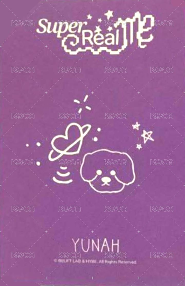 SUPER REAL ME 周邊卡 立牌卡 背面