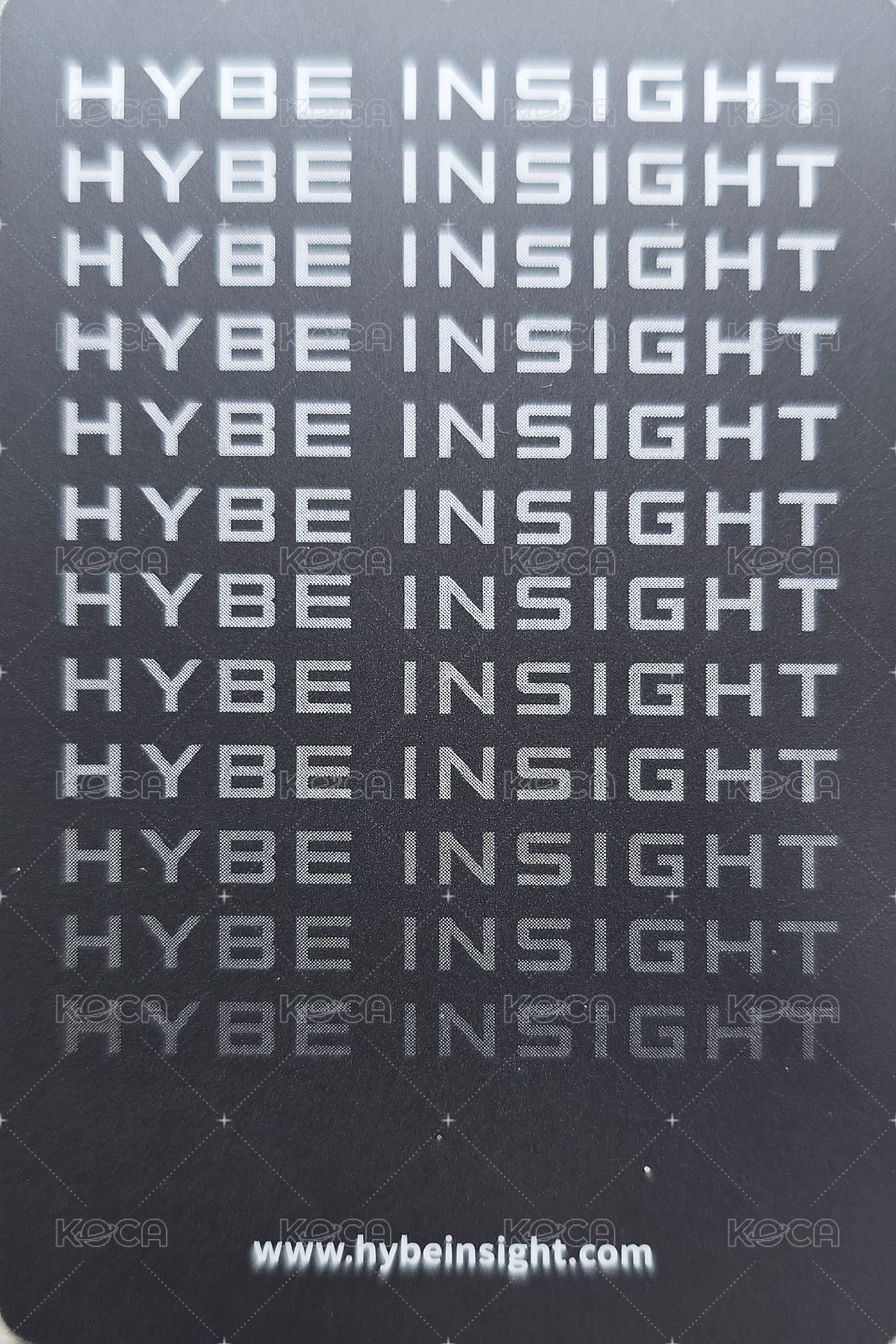 FOE HYBE INSIGHT 入場卡 / 場限卡  背面