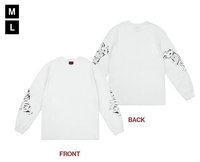 WARNING 長袖 大學T 白