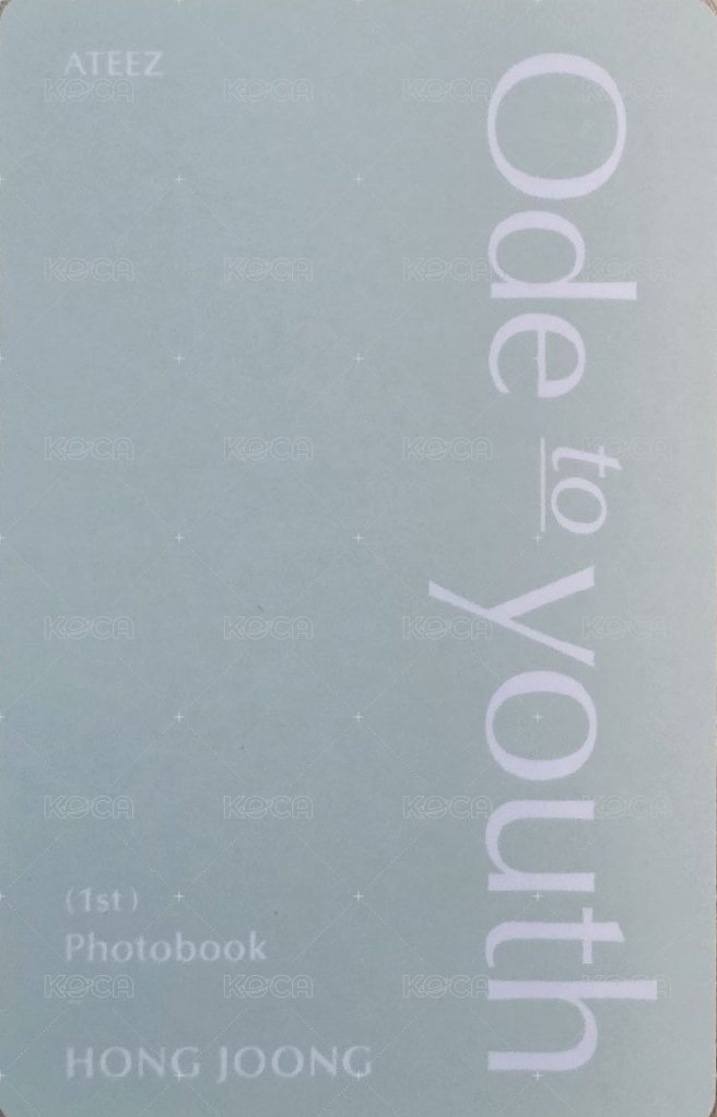 Ode to Youth 周邊卡  背面