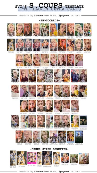 seventeen 崔勝喆/崔勝哲/吉吉 專卡/日卡/隨機卡/會員禮