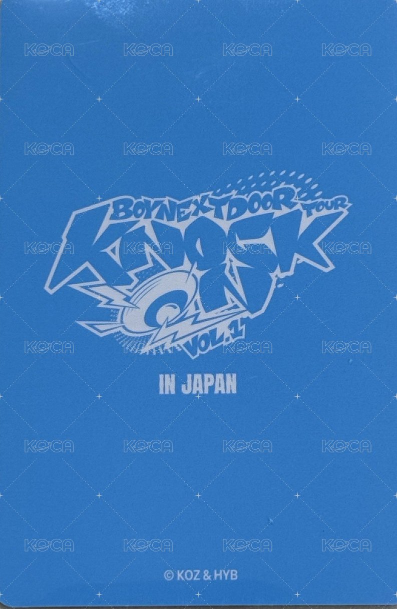 Knock On 巡迴 隨機卡  背面