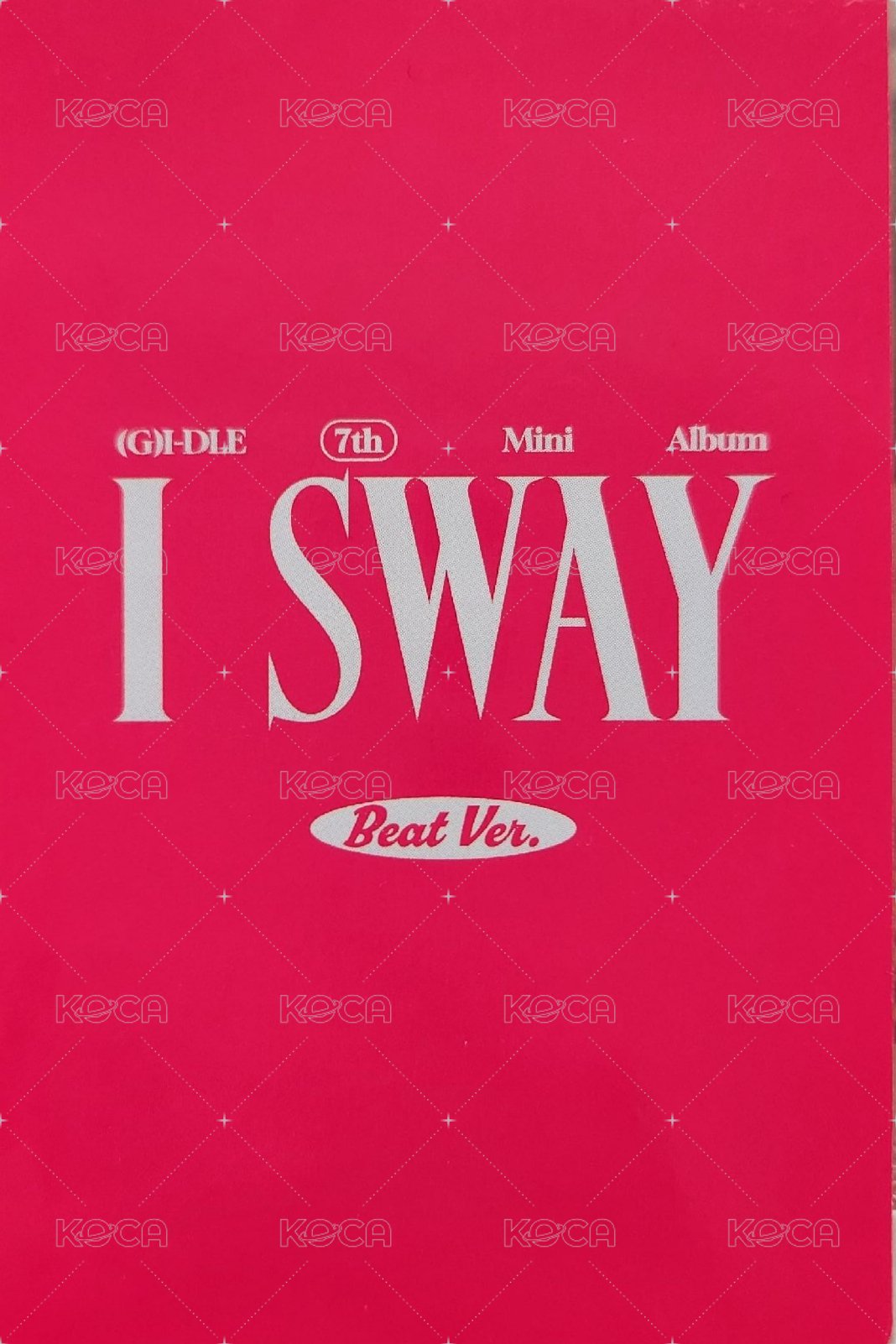 I SWAY 專輯卡 BEAT版 背面