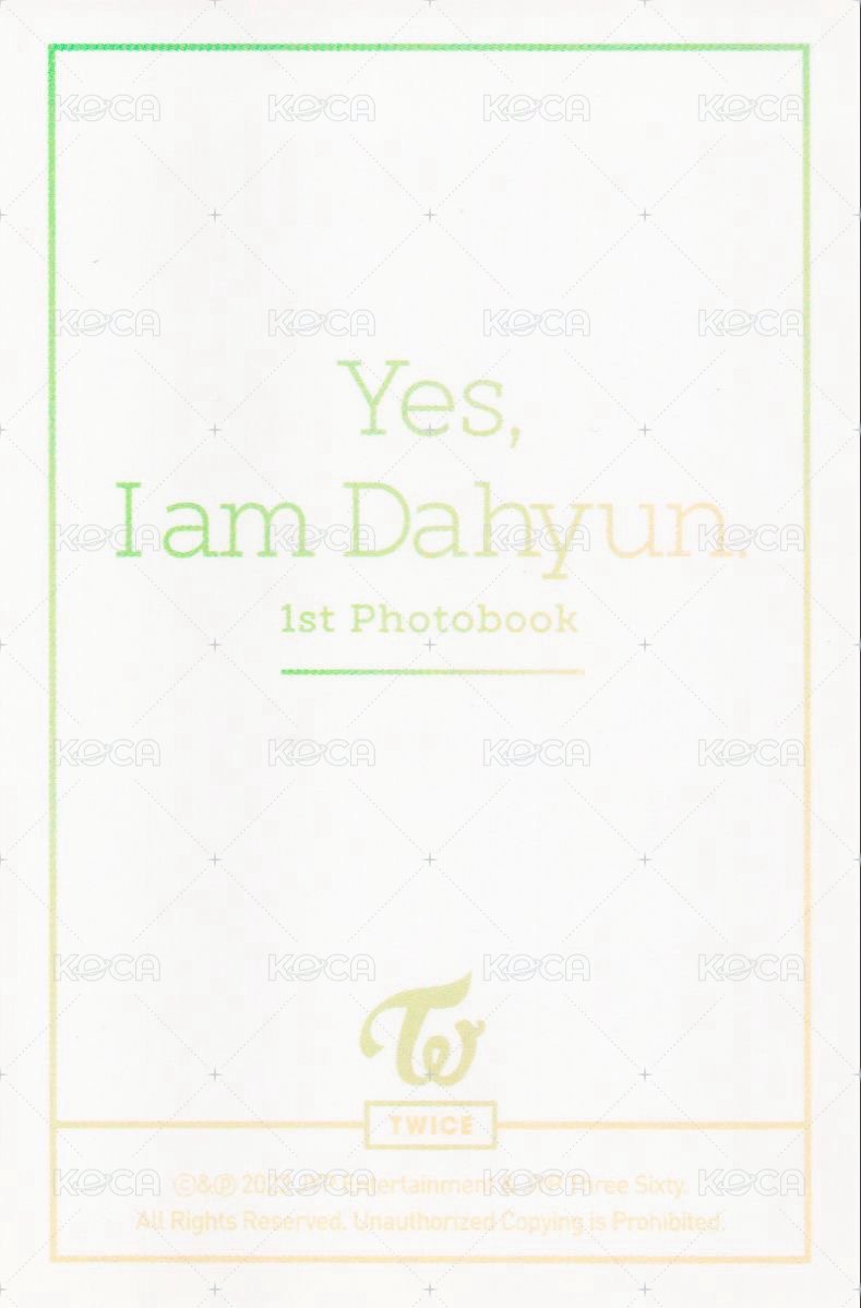 Yes I am 周邊卡 Apply Green ver. 背面