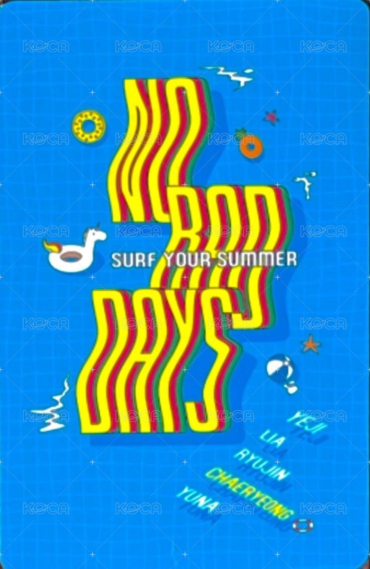 NO BAD DAYS 周邊卡 七月 背面