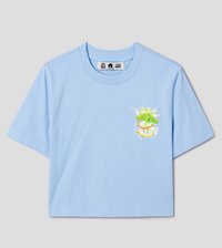 短版短袖 T 恤 淺藍