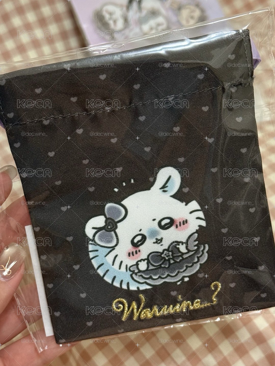 <現貨> 桃桃緞帶束口袋🎀