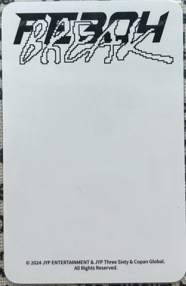 BREAK wm 周邊卡 快閃水母裝飾卡 背面