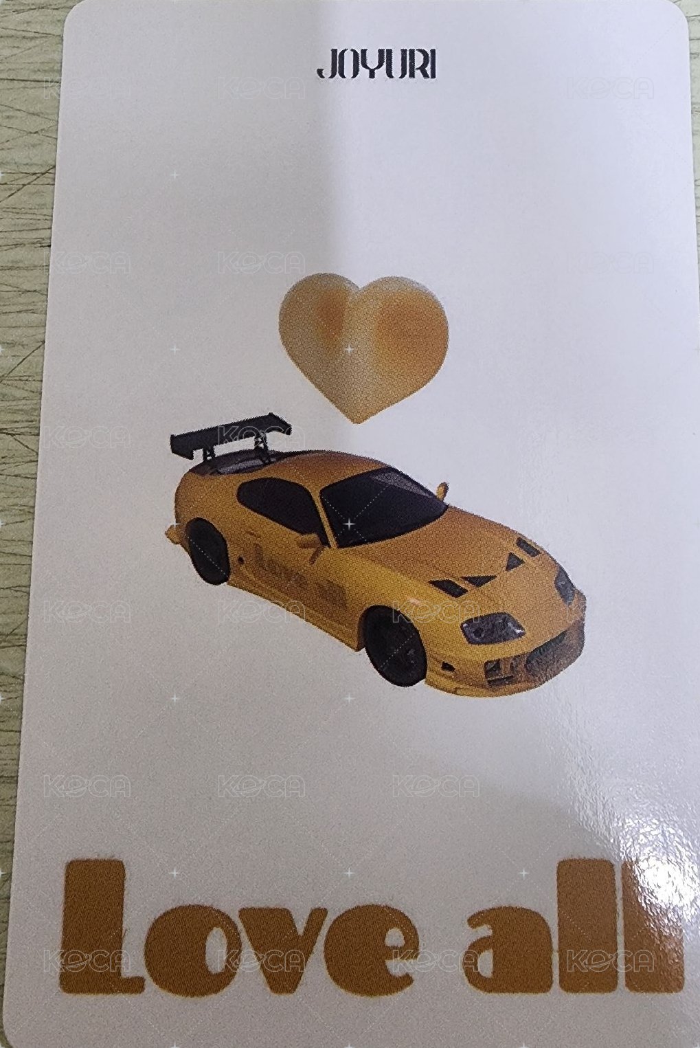 LOVE ALL 專輯卡  背面