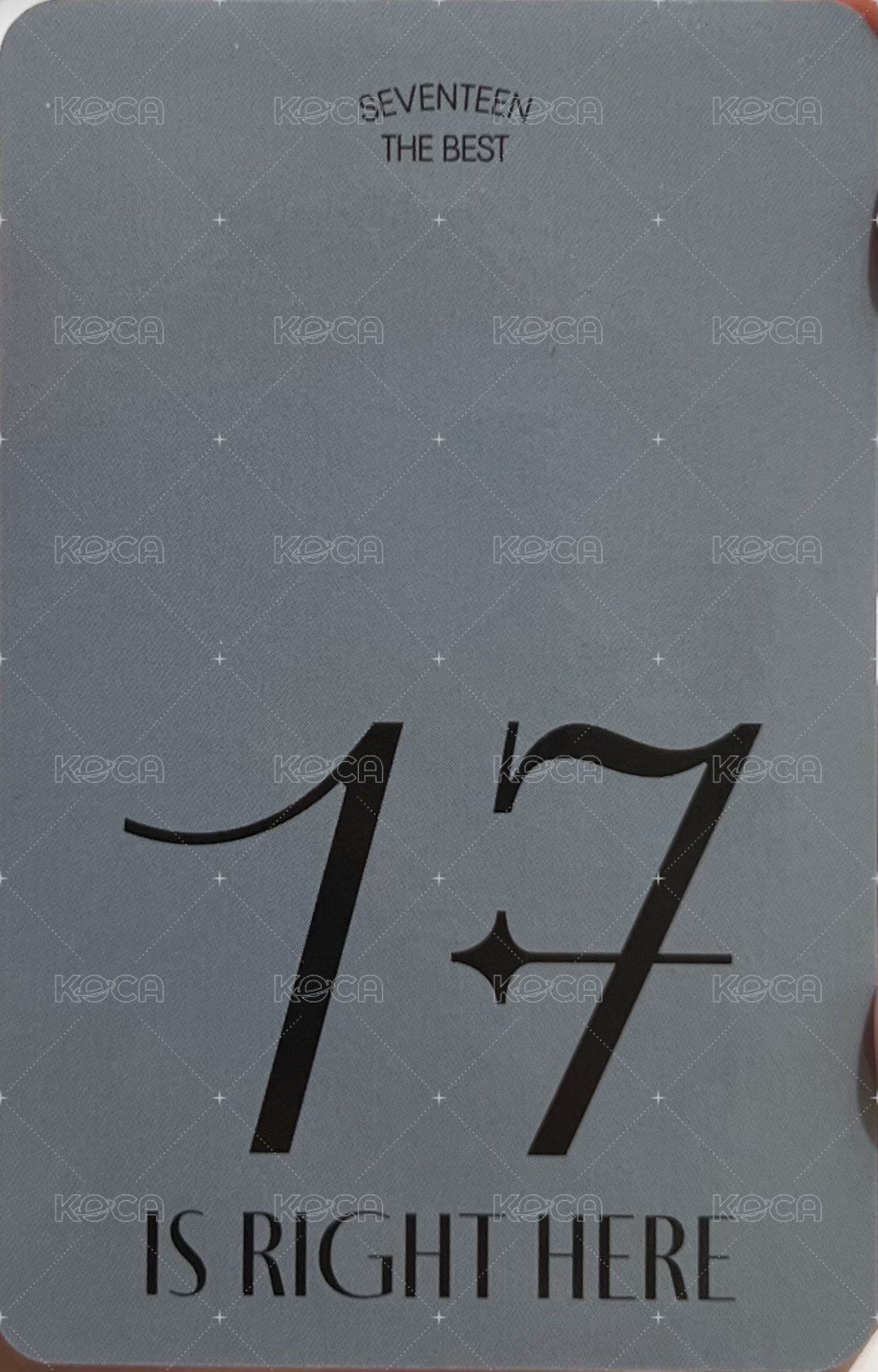 精選專 mk 簽售卡 MK/MP Woozi 知勳 背面