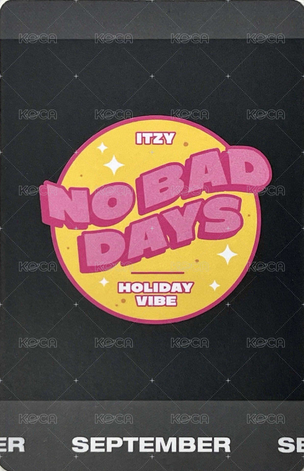 NO BAD DAYS 周邊卡 九月 拍立得 背面