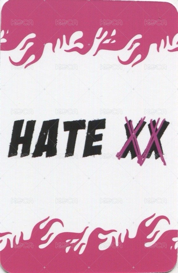 HATE XX sw 2.0 簽售卡  背面