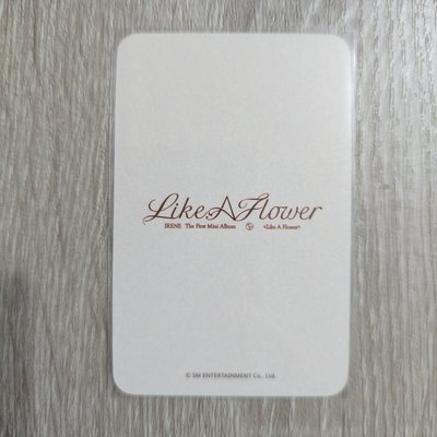 Irene Like A Flower sw特典卡