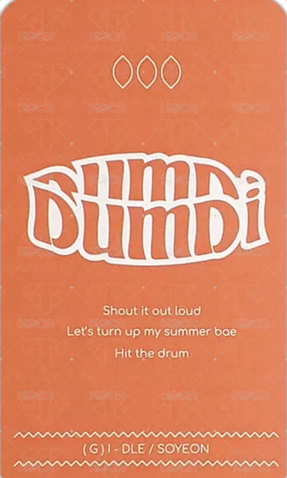 DUMDi DUMDi 專輯卡 dddd 專輯卡 小娟 背面