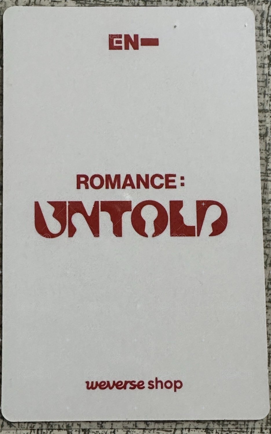 正二 wvs 特典卡  背面