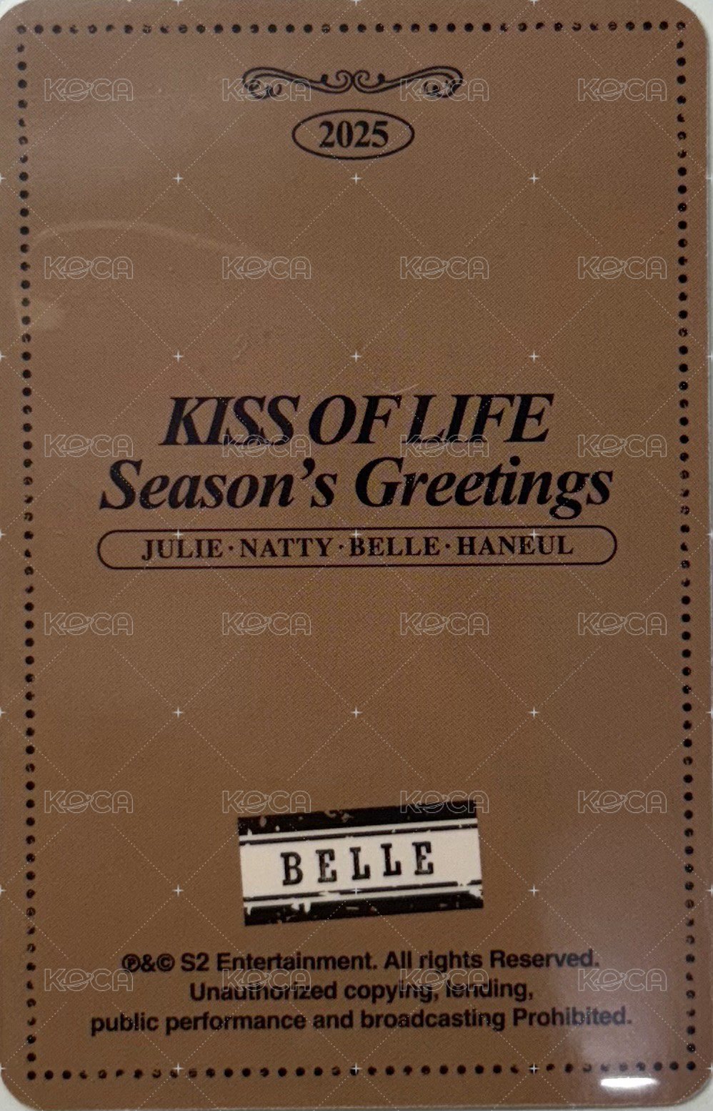 25年曆 wm 線上 簽售卡  背面