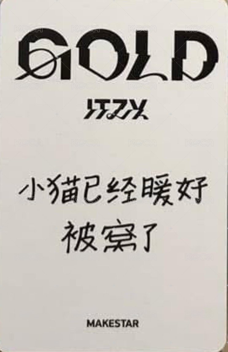 GOLD ms 上海 簽售卡 被子 背面