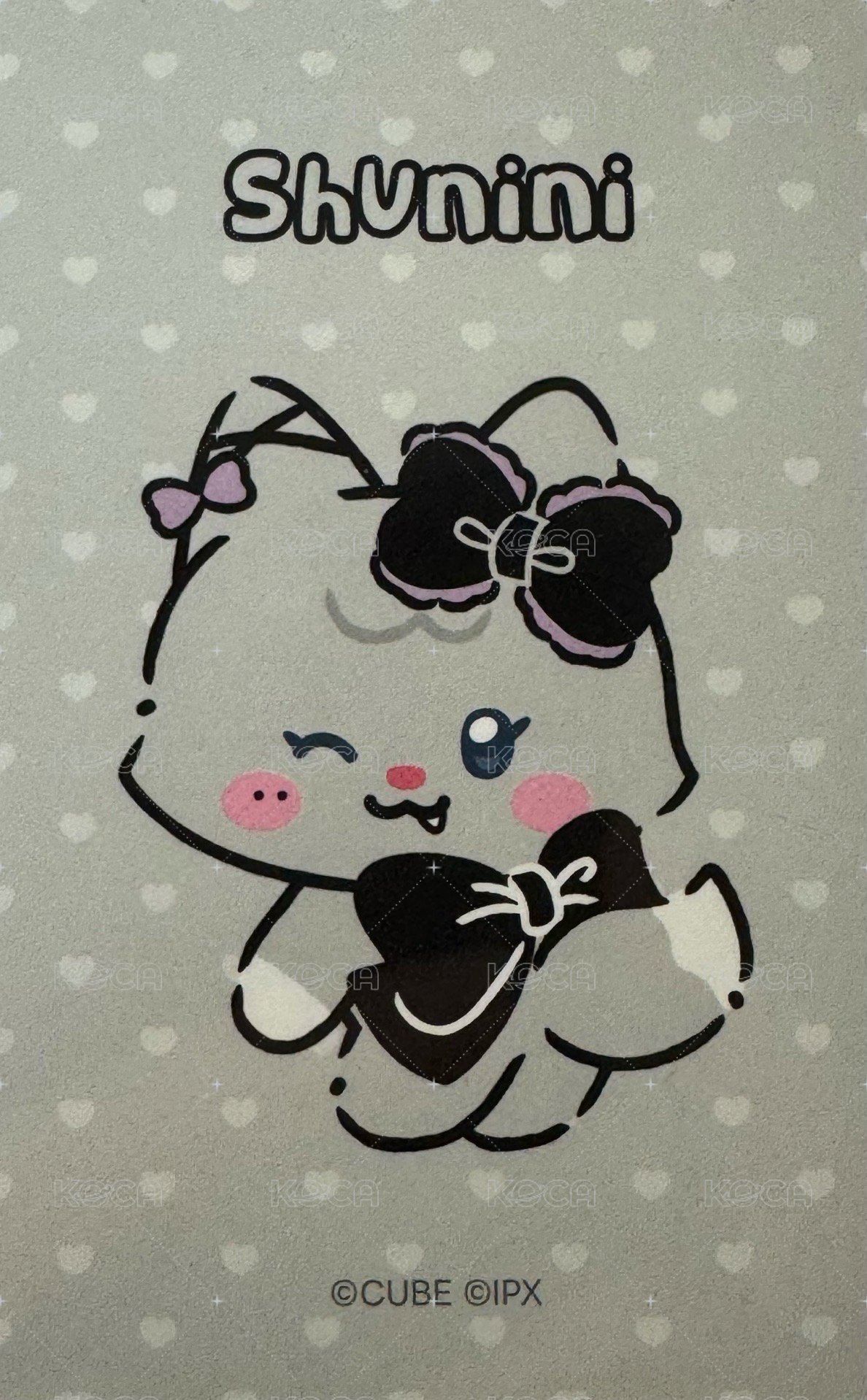 We are 周邊卡 <We are>快閃店娃娃固配小卡 背面